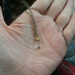 Clear Stone Pendant Necklace